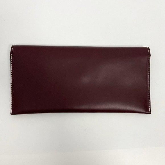 Vittoria Napoli Bordeaux Genuine Leather Clutch Bordeaux Magnetic closure - Picture 3 of 9